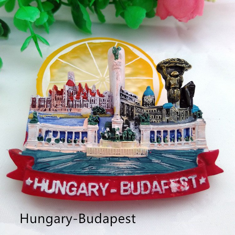 3D World Tour Souvenir Fridge Magnet -Budapest Hungary