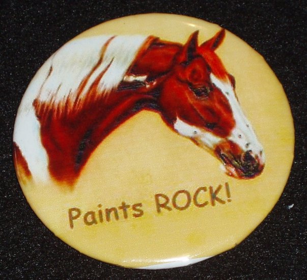 Horse badge, pin "Paints ROCK" H 0008