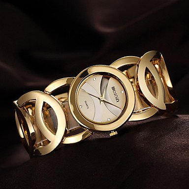 WEIQIN®Brand Luxury Crystal Gold Watches Women Fashion Bracelet Quartz Watch Shock Waterproof