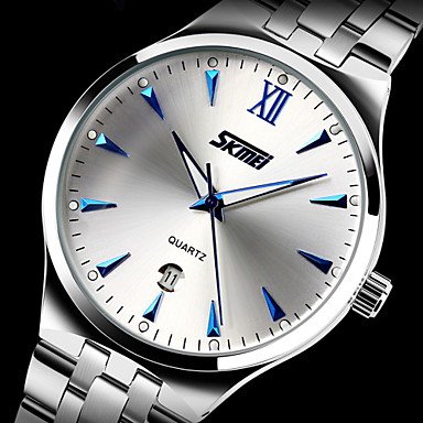 SKMEI® Men‘s Dress Watch Japanese Quartz Calendar/Water Resistant Stainless Steel