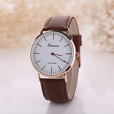 Men‘s Luxury Leather Band White Case Dress Style Watch Jewelry Cool Watch Unique Watch #05002202
