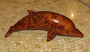 Dolphin - Wooden Dolphin - Wooden Dolphin Figurine - Wooden Dolphin Statue -