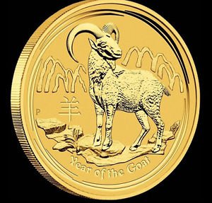 2015 Australian Perth Mint Lunar Year of the Goat 1/20 oz Gold Bullion Coin