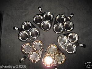 (6) set LA Reserve Silver Plate condiment serving plates By H.Beard