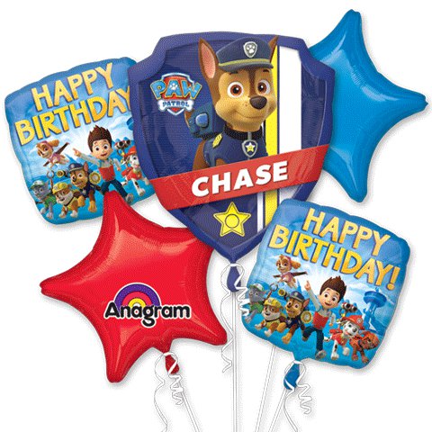 Paw Patrol Birthday Bouquet of Balloons