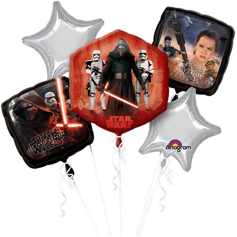 Star Wars The Force Awakens Birthday Bouquet of Balloons