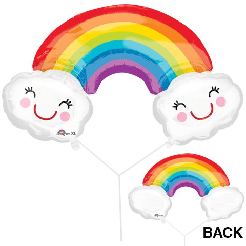 Rainbow With Clouds Super Shape