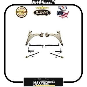 Lower Control Arms Ball Joints Tie Rods Sway Bar Links 8Pc $5 YEARS WARRANTY$