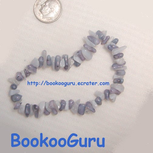 Blue Coral & Lace Agate Chip Bracelet, Artisan Creation,OOAK - Original Handcrafted, BooKooGuru