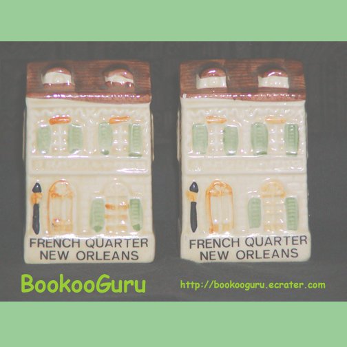 New Orleans French Quarter Salt and Pepper Shakers, Vintage, Collect, BooKooGuru