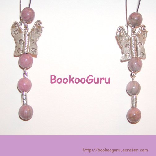 Half Price! Hill Tribe Butterflies, Natural Tourmaline, Earrings, OOAK original, Artisan Handcrafted