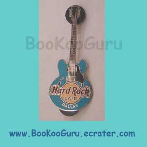 Hard Rock Cafe Dallas Texas - Blue Core Guitar - Closed and Demolished - Rare! BooKooGuru