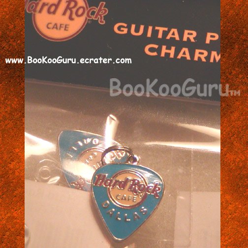 Hard Rock Cafe, Dallas Texas, Guitar Pick Charm, Rare, Cafe Demolished, BooKooGuru