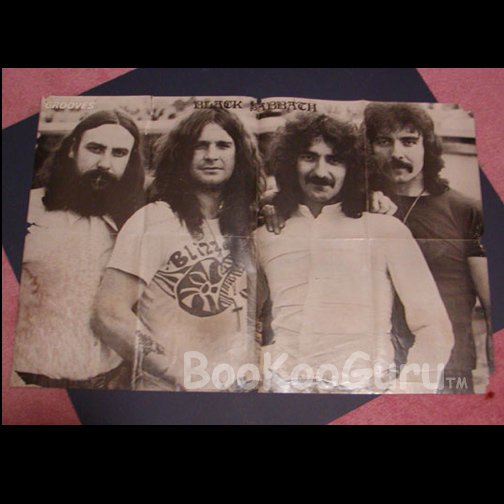 Black Sabbath Poster - Ozzy Osbourne - 8 page fold out - Grooves magazine! BooKooGuru