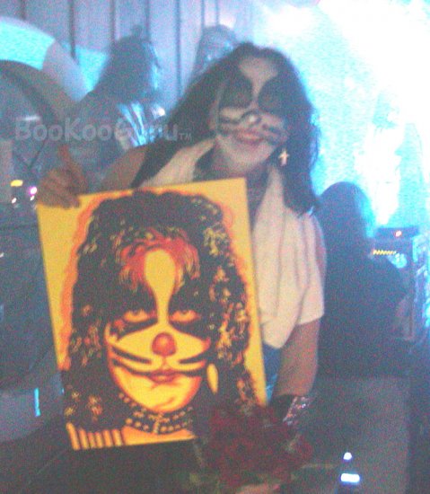 Fiery Peter, Peter Criss, KISS, Hand-painted original, Acrylics on Canvas, 16x20, BooKooGuru
