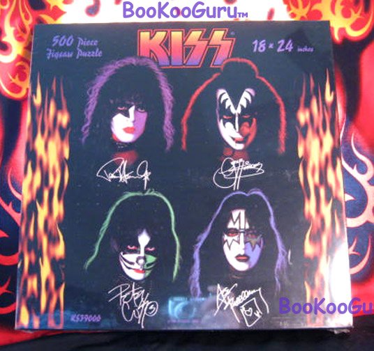 KISS, Puzzle, 1997 - Solo Faces - Aucoin - 500 piece - KISS Catalog! - Eric Carr - BooKooGuru