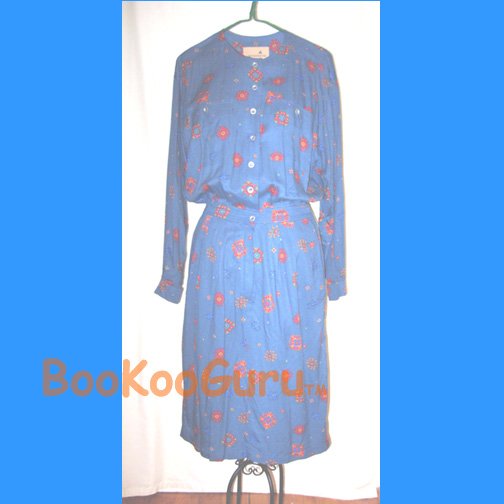 Only $5! Liz Claiborne Dress, Shirt-style, Southwest design, Classic, Vintage, BooKooGuru