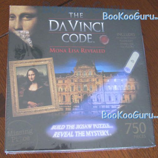 The DaVinci Code Puzzle, Mona Lisa Revealed, Decoder Light, Missing Piece Mystery Puzzle, BooKooGuru