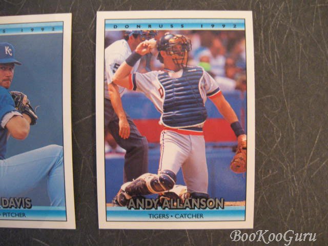 Donruss, 1992, Baseball Trading Cards, Andy Allanson, Mark Davis, Pat Combs, Set of 3, Near Mint