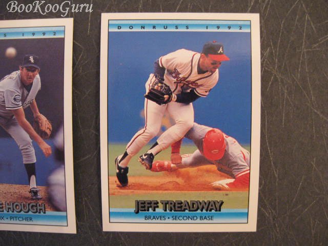 Donruss, 1992, Collector Cards, Jeff Treadway, Charlie Hough, Jesse Barfield, Set of 3, Near Mint