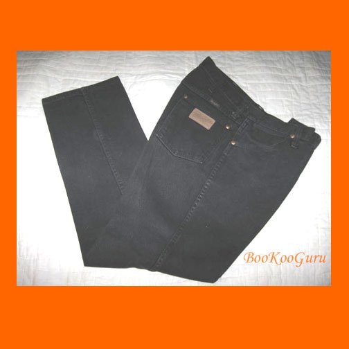 Vintage Wrangler Jeans, Black denim, Size 33x30, Style 934WBWK W401