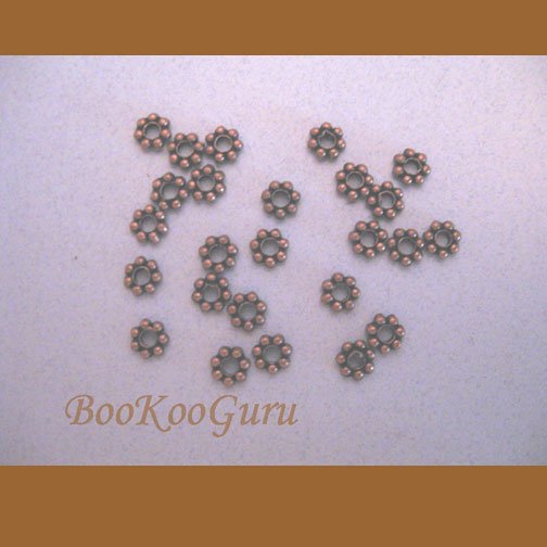 Copper Flower Spacers, Use Alone or Combine with Other Beads or Pearls, Make Jewelry