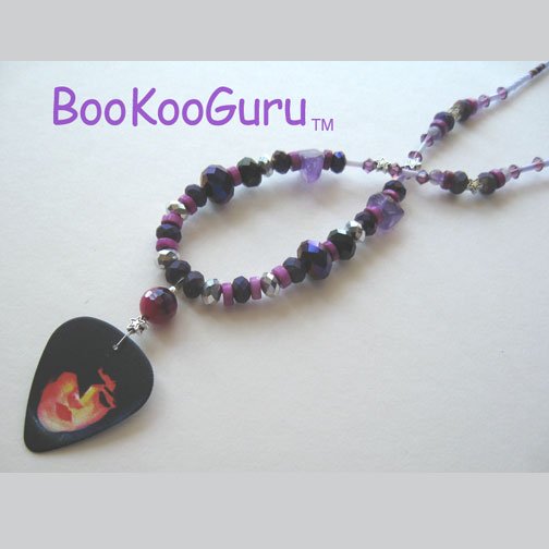 KISS Paul Stanley Guitar Pick Necklace, Original Design, Texas Artisan Crafted