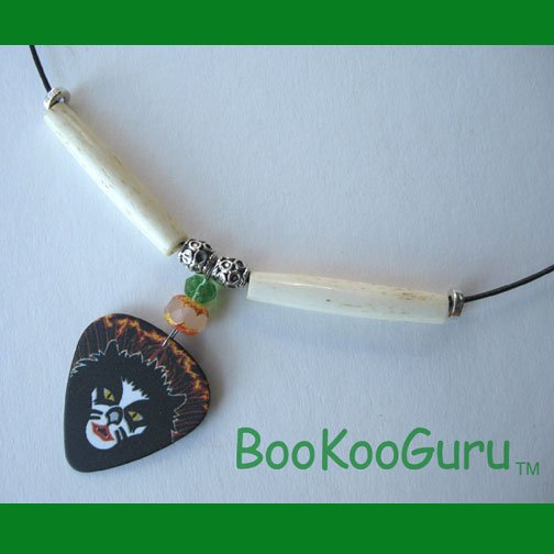 KISS Peter Criss Guitar Pick Necklace,Rock n Roll Over,Artisan Crafted in Texas