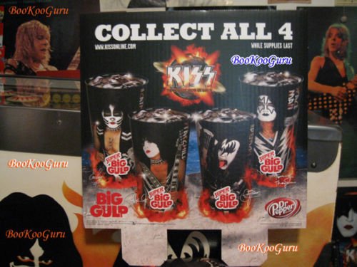 KISS Super Big Gulp Cardboard sign 7 11 Dr Pepper 7 Eleven Promotional Display !