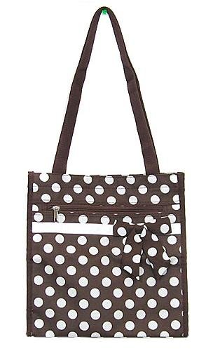 Brown / White Dot Tote