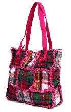 Pink Ragged Patch Handbag