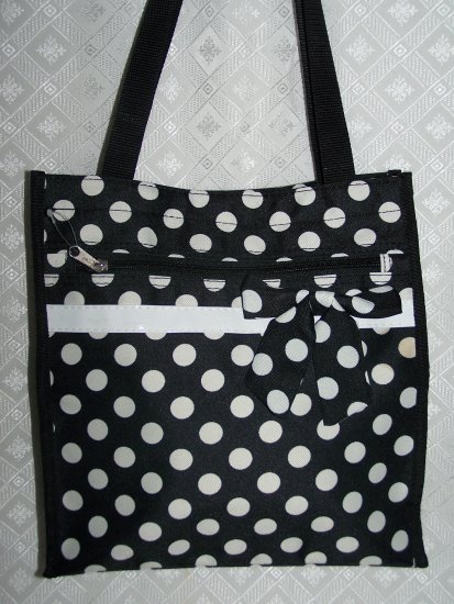 Black / White Dot Tote