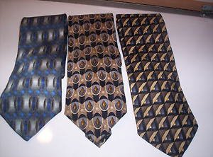 Lot of 3 Louis Roth 100% Silk Men's Neck Ties Made in Korea