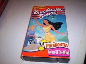 Disney Sing Along Colors of the Wind Pocahontas VHS