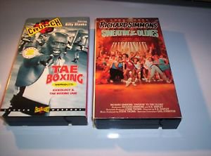 LOT of 2 EXERCISE WORKOUT FITNESS VHS VIDEOS, Richard Simmons & Billy Blanks