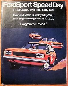 1970 Brands Hatch FORDSPORT SPEED DAY Auto Racing program