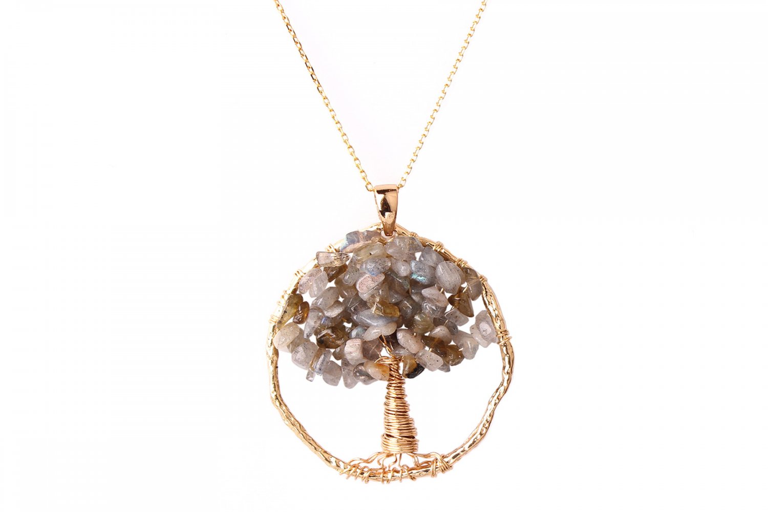 Labradorite Tree Of Life Necklace