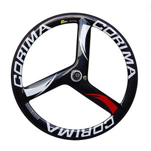 Carbon tri spoke wheel road bike 3-spoke carbon bike rear wheel 700C tubular