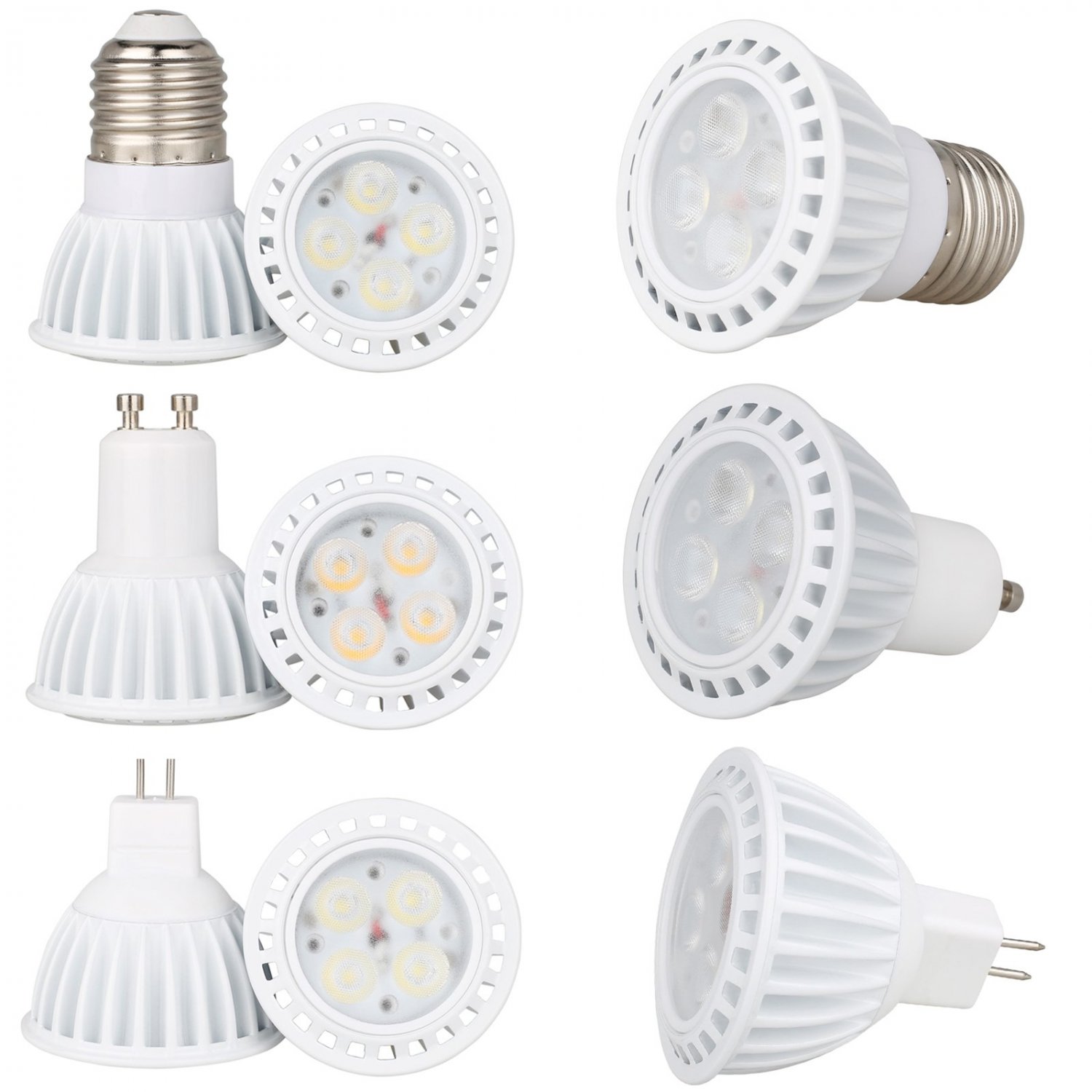 Dimmable 8W 3030 SMD LED SpotLight E26 E27 GU10 MR16 Bulbs Lamp 110V 220V 12V IC