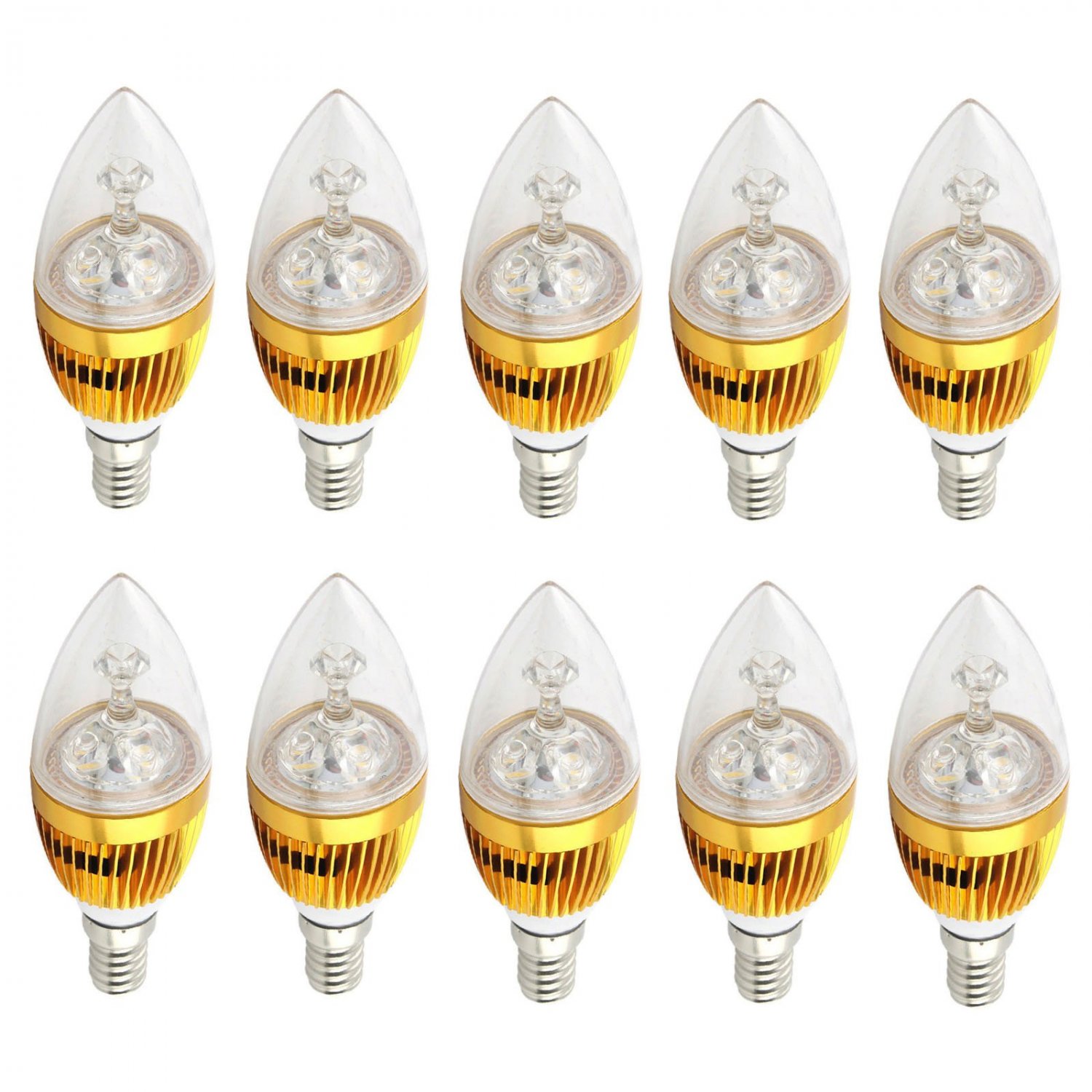 10x E12 LED Candelabra Bulb 110V Dimmable 3W 6W 9W High Power  Chandelier Light 