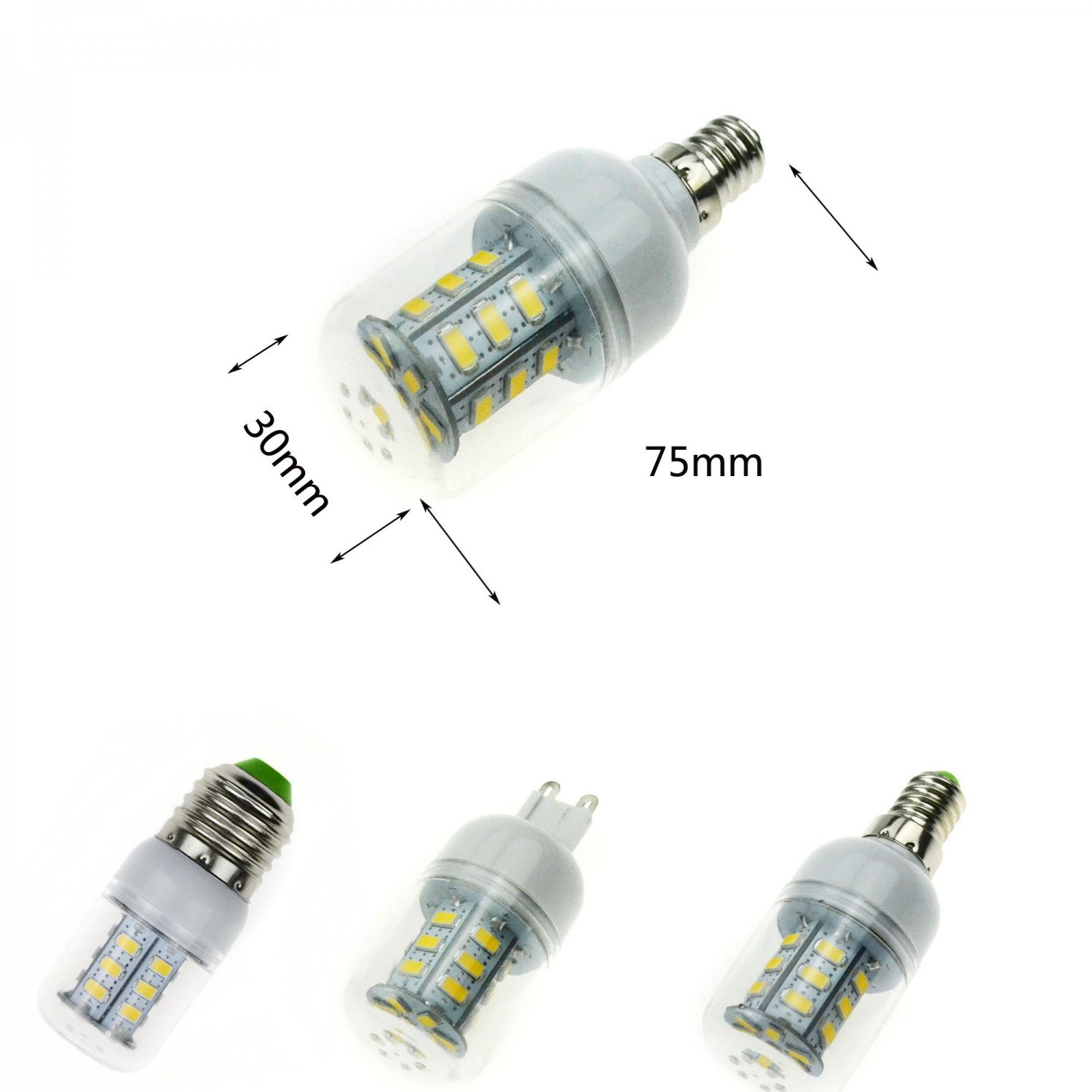 5730/5050/3528 SMD Dimmable LED E27/E26 E14 E12 G9 GU10 Corn Light Bulb Lamp