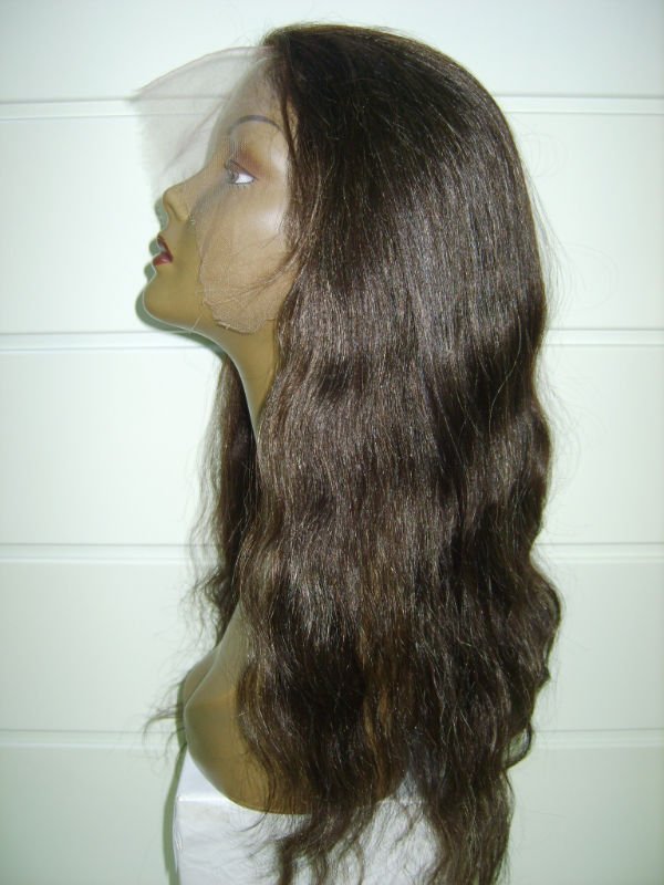 22 Inches 150% density 100% Human Hair Natural wave Swiss Lace Lace Front Wigs