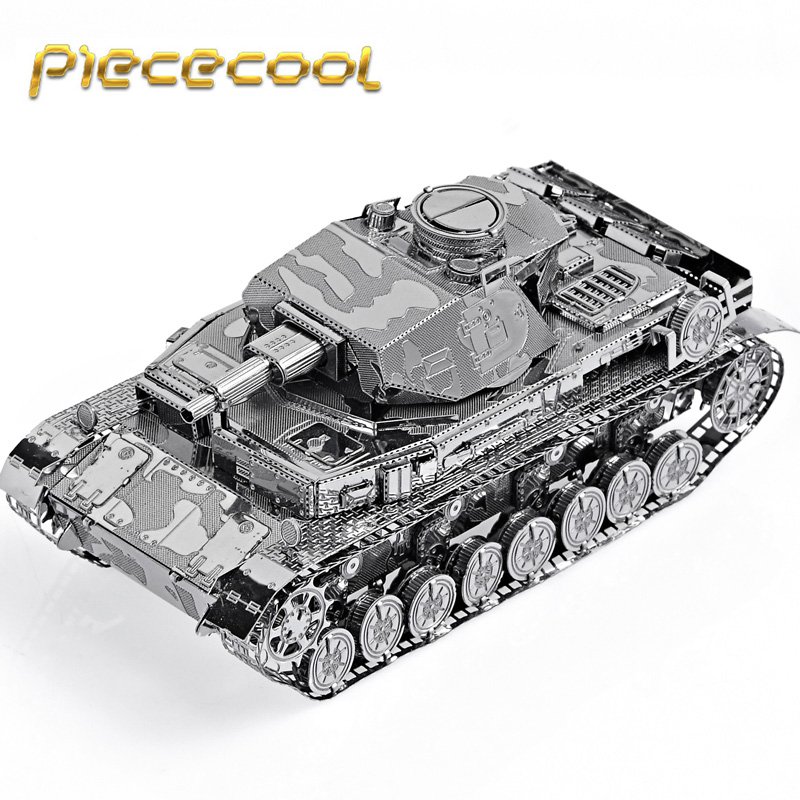 Piececool 3D Metal Puzzle German IV Tank Building Kits P037S DIY 3D Laser Cut Models Toys