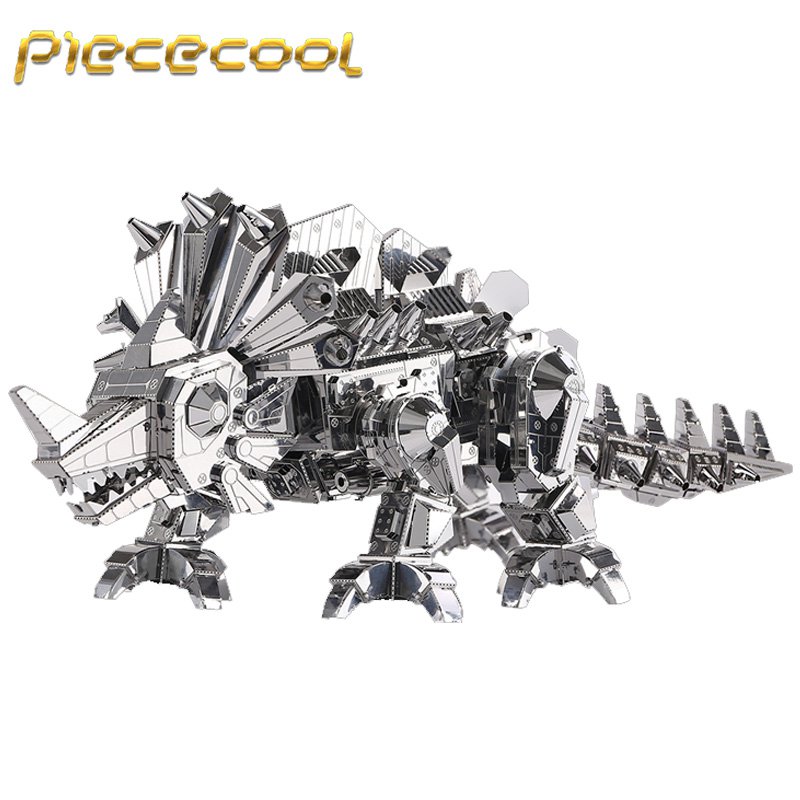 Piececool 3D Metal Puzzle Dinosaur Rock Building Kits P062S DIY 3D Laser Cut Models Toys