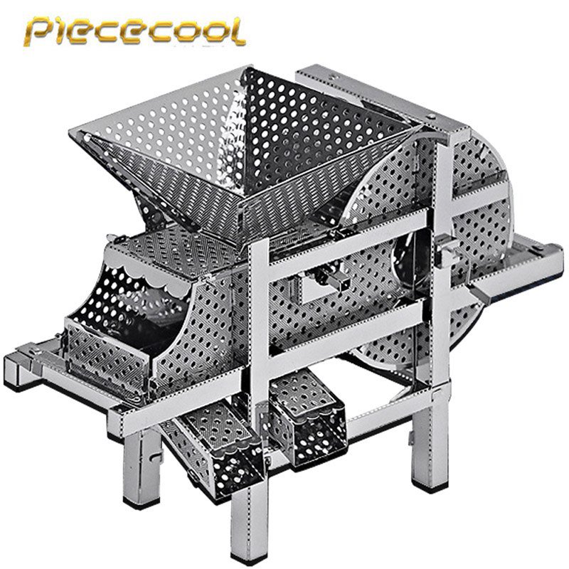 Piececool 3D Metal Puzzle Antique Agricultural Blower Building P031S DIY 3D Laser Cut Models Toys