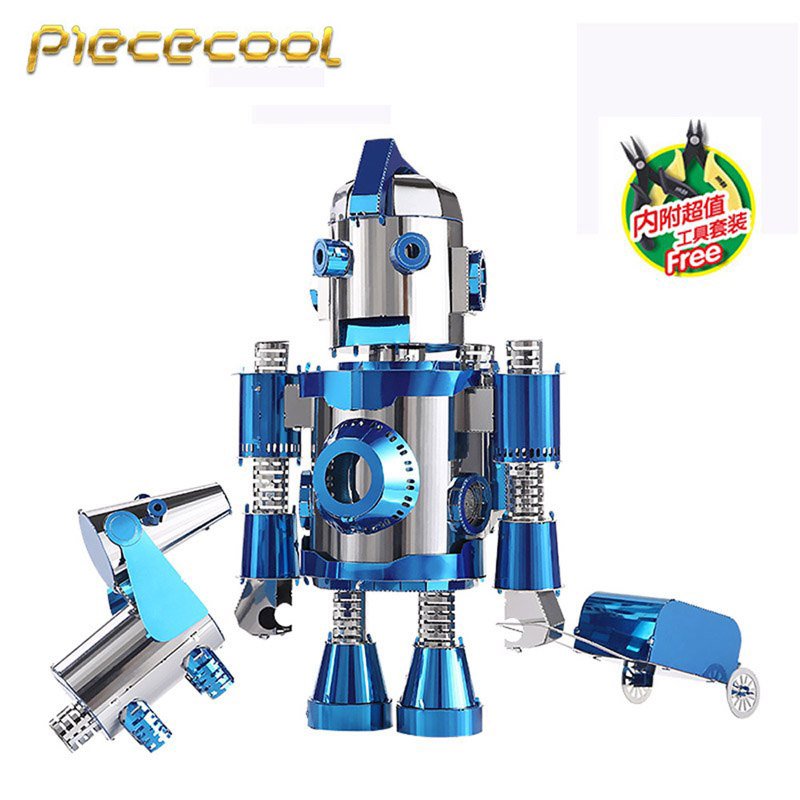 Piececool 3D Metal Puzzle The Travel Of Hello Cool Building P064BS DIY 3D Laser Cut Models Toys