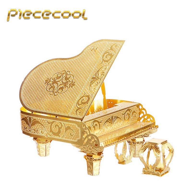 Piececool 3D Metal Puzzle Grand Piano Musical Instruments P024G DIY 3D Laser Cut Models Toys