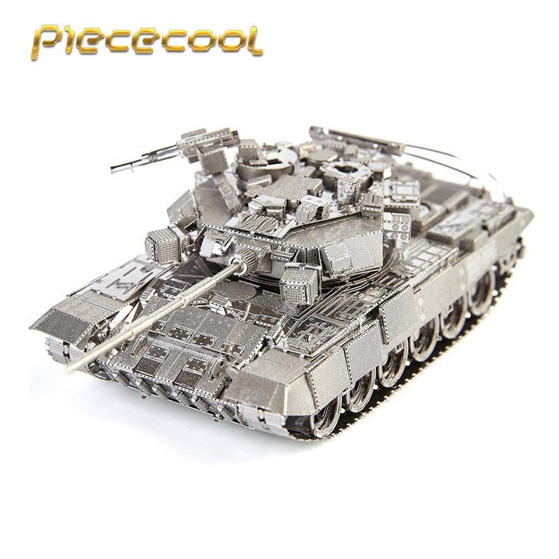 Piececool 3D Metal Puzzle Russia T-90A Tank Building Kits P047S DIY 3D Laser Cut Models Toys