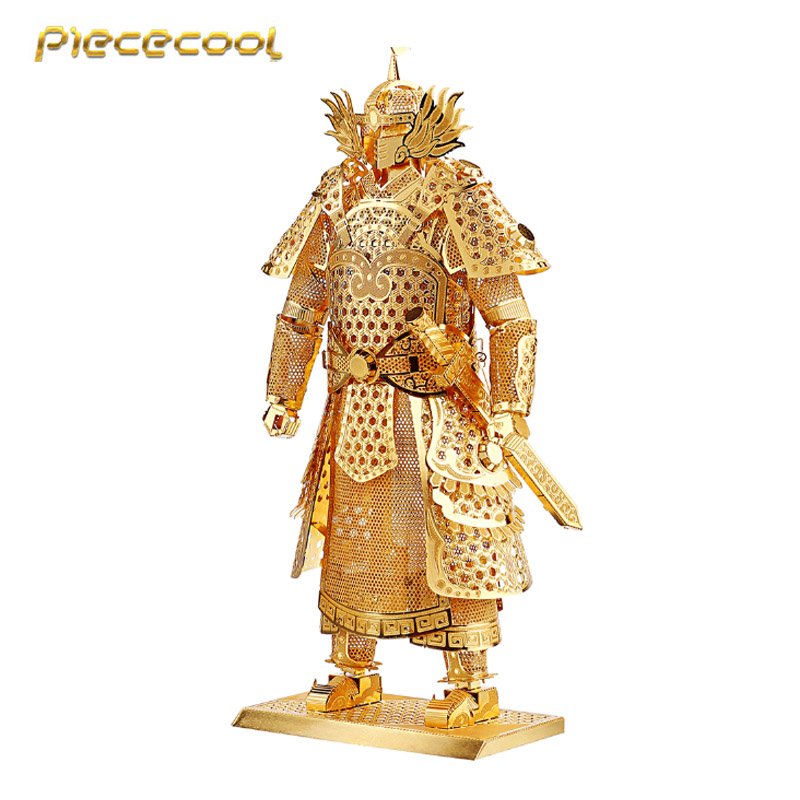 Piececool 3D Metal Puzzle China Han General Warrior's Armor P049G DIY 3D Laser Cut Models Toys