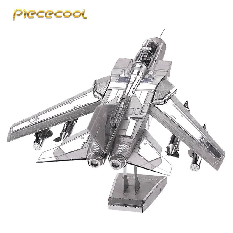 Piececool 3D Metal Puzzle Tornado Fighter Jets Building Kits P070S DIY 3D Laser Cut Models Toys